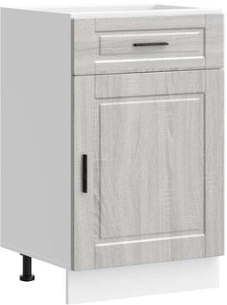 vidaXL - Keuken - onderkast - "Porto" - bewerkt - hout - grijs - sonoma - eiken