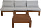 HSM Colection - Tuin loungeset Aruba 4-delig (incl. kussens) - Naturel/wit - Teak