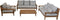 hsm collection bahama loungeset - 3,5-zits - naturel & wit
