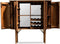 HSM Collection-Bar Cabinet Tide 4 Deur-140x45x150-Bruin-Mango