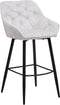 HSM Collection-Barkruk Liverpool S/2-56x61x107-Beige/Zwart-Stof/Metaal