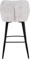 HSM Collection-Barkruk Liverpool S/2-56x61x107-Beige/Zwart-Stof/Metaal