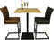 HSM Collection Bartafel Soho 75cm Naturel/Black Massief Acaciahout/Metaal