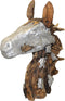 HSM Collection-Beeld Paardenhoofd-68x29x85-Bruin/Grijs-Teak/Metaal