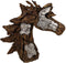 HSM Collection-Beeld Paardenhoofd-68x29x85-Bruin/Grijs-Teak/Metaal