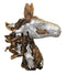 HSM Collection-Beeld Paardenhoofd-68x29x85-Bruin/Grijs-Teak/Metaal
