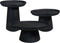 HSM Collection Bijzettafel Drum Mango Zwart Ø45cm