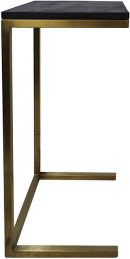 HSM Collection Bijzettafel Finnley - black wash/antique gold - mangohout/ijzer
