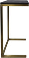 HSM Collection Bijzettafel Finnley - black wash/antique gold - mangohout/ijzer