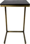 HSM Collection Bijzettafel Finnley - black wash/antique gold - mangohout/ijzer