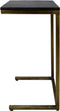 HSM Collection Bijzettafel Finnley - black wash/antique gold - mangohout/ijzer