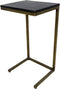 HSM Collection Bijzettafel Finnley - black wash/antique gold - mangohout/ijzer