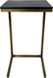 HSM Collection Bijzettafel Finnley - black wash/antique gold - mangohout/ijzer