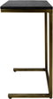 HSM Collection Bijzettafel Finnley - black wash/antique gold - mangohout/ijzer