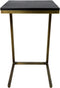 HSM Collection Bijzettafel Finnley - black wash/antique gold - mangohout/ijzer
