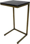 HSM Collection Bijzettafel Finnley - black wash/antique gold - mangohout/ijzer