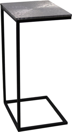 HSM Collection - Bijzettafel Fletcher - 38x30x65 - Zilver/zwart - Ijzer/aluminium