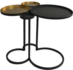HSM Collection Bijzettafel Goud/Zwart Ijzer