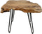 HSM Collection-Bijzettafel Hairpin Poot-ø50x50-Bruin/Zwart-Teak/Metaal