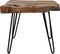 HSM Collection-Bijzettafel Hairpin Poot-ø50x50-Bruin/Zwart-Teak/Metaal