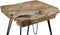 HSM Collection-Bijzettafel Hairpin Poot-ø50x50-Bruin/Zwart-Teak/Metaal