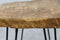 HSM Collection-Bijzettafel Hairpin Poot-ø50x50-Bruin/Zwart-Teak/Metaal