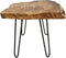 HSM Collection-Bijzettafel Hairpin Poot-ø50x50-Bruin/Zwart-Teak/Metaal
