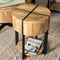 HSM Collection Bijzettafel Jackson - ø40 cm - mangohout/ijzer