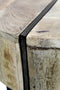 HSM Collection Bijzettafel Jackson - ø40 cm - mangohout/ijzer