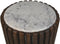 HSM Collection Bijzettafel Mango/Marmer Wit Ø45cm