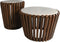 HSM Collection Bijzettafel Mango/Marmer Wit Ø45cm