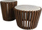 HSM Collection Bijzettafel Mango/Marmer Wit Ø60cm