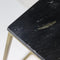 HSM Collection bijzettafel Marseille - 32x32x65 cm - Zwart/goud - Marmer/ijzer