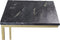 HSM Collection bijzettafel Marseille - 32x32x65 cm - Zwart/goud - Marmer/ijzer