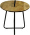 HSM Collection Bijzettafel Met Handvat Ø45cm Naturel/Zwart Mangohout/Metaal