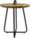 HSM Collection Bijzettafel Met Handvat Ø45cm Naturel/Zwart Mangohout/Metaal