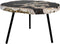 HSM Collection-Bijzettafel Petrified -ø55-50/38-Assorti/Zwart-Steen/Metaal