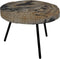 HSM Collection-Bijzettafel Petrified -ø55-50/38-Assorti/Zwart-Steen/Metaal