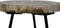 HSM Collection-Bijzettafel Petrified -ø55-50/38-Assorti/Zwart-Steen/Metaal