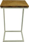 HSM Collection Bijzettafel Read Visgraat Naturel/Wit Eiken/Metaal