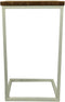 HSM Collection Bijzettafel Read Visgraat Naturel/Wit Eiken/Metaal