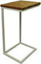 HSM Collection Bijzettafel Read Visgraat Naturel/Wit Eiken/Metaal