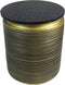 HSM Collection Bijzettafel Rible Marmer Zwart/Goud Ø41cm