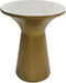 HSM Collection Bijzettafel Rond Ø40x50cm Wit/Goud Marmer/Ijzer