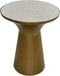HSM Collection Bijzettafel Rond Ø40x50cm Wit/Goud Marmer/Ijzer