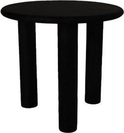HSM Collection - Bijzettafel rond pilaar - 50x50x45 - Zwart - Mangohout