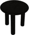 HSM Collection - Bijzettafel rond pilaar - 50x50x45 - Zwart - Mangohout
