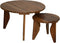 HSM Collection Bijzettafel Rond Teak Naturel Set van 2