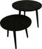 HSM Collection Bijzettafel Ronds Verona Zwart Mangohout/Ijzer/Mdf