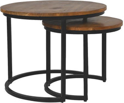 HSM Collection Bijzettafel Ronin Mango Bruin Set van 2 M